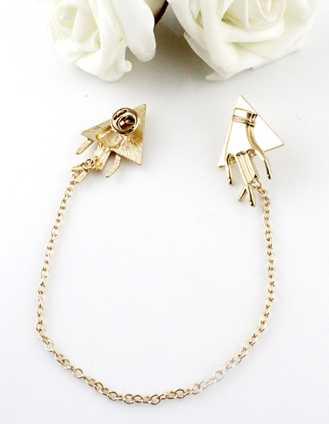 Gold Hand Collar Tips SheIn(Sheinside)