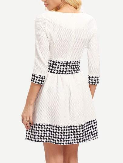 shein houndstooth dress