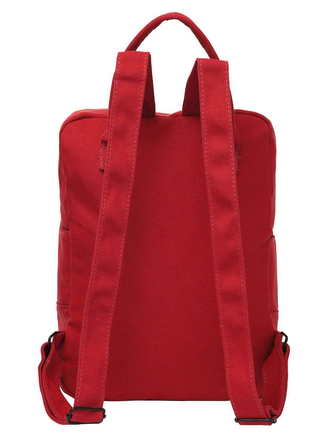 Dual Handle Rectangle Canvas Backpack SheIn(Sheinside)