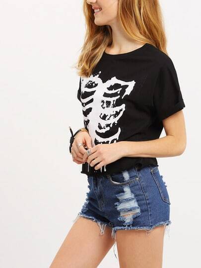 skull shirt shein
