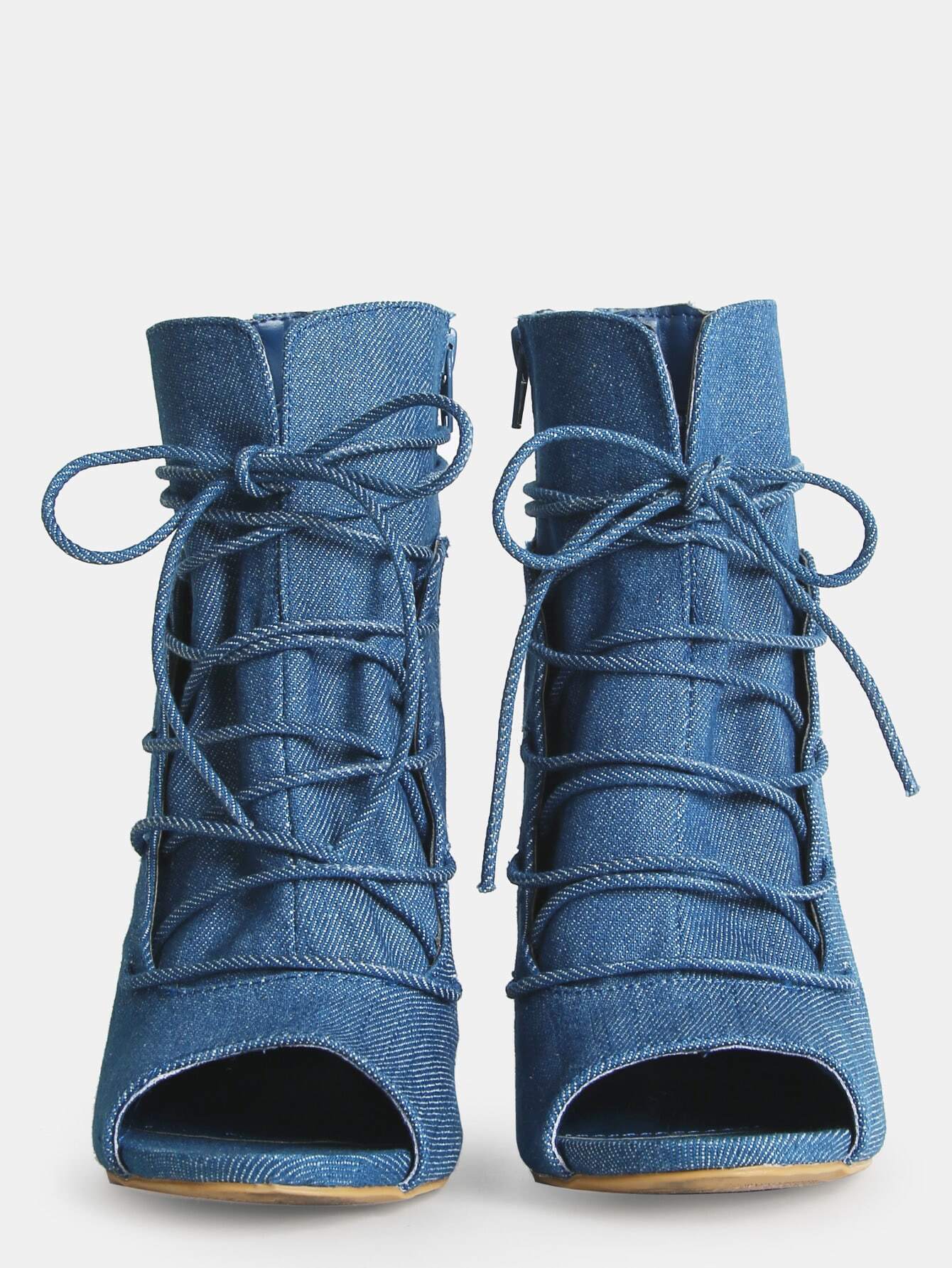 denim stiletto boots