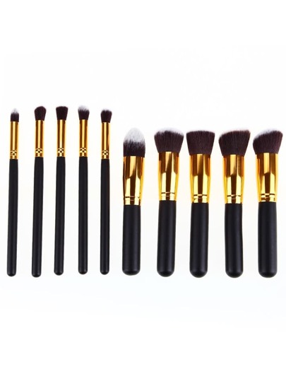 Set di pennelli cosmetici professionali-oro