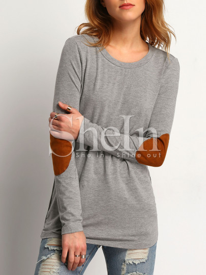 Elbow Patch Loose T-Shirt