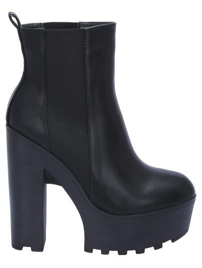 Botines plataforma gruesa -negro