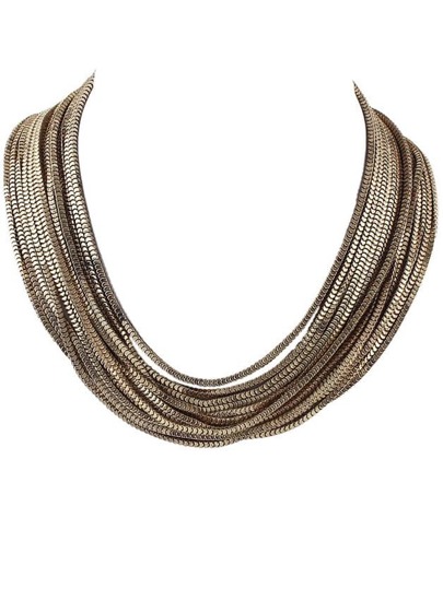 Gold Multilayer Chain Necklace