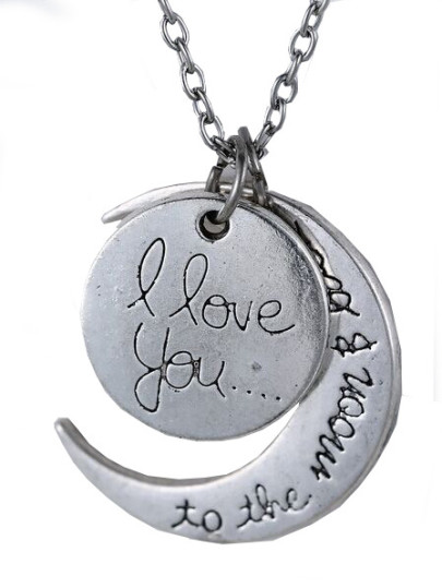 Collar colgante sun moon
