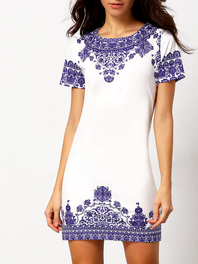 Vintage Print Dress