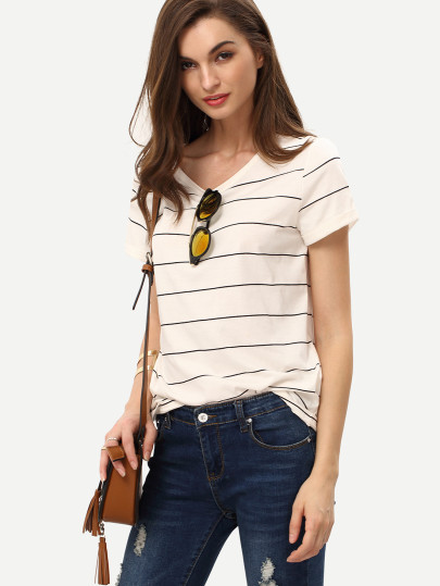 Short Sleeve Striped T-shirt