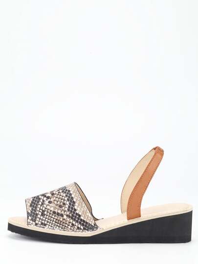Sandales motif serpentine
