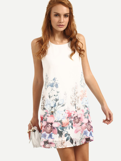 Floral Print Tank Dress