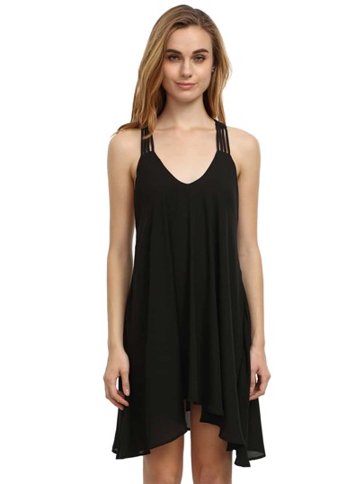 Black Sleeveless Backless Romantic Loved Lolita Pleated Dress