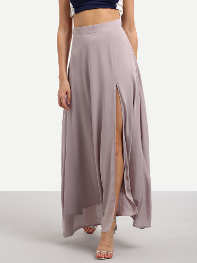 High Split Side Chiffon Skirt
