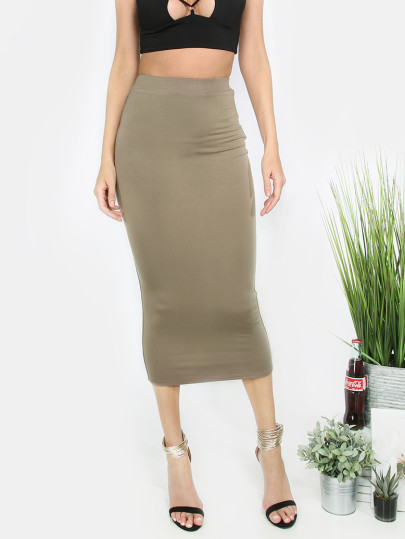 Gonna Di Base Casuale - Verde Miltare