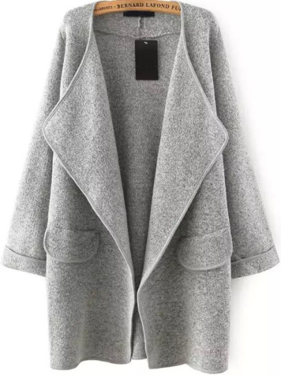 Cappotto con risvolto grigio