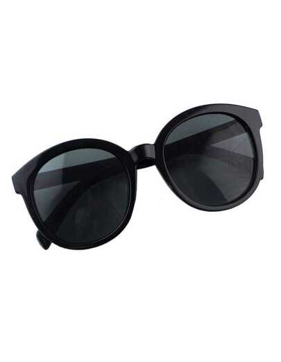 Black Oversized Round Sunglasses