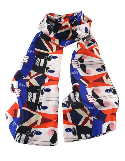 Colorful Satin knitted Scarf
