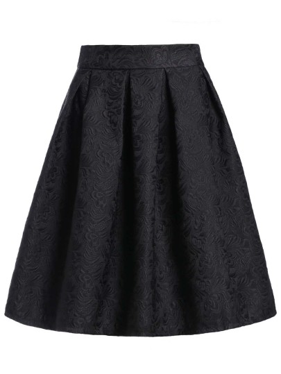 jupe jacquard chic -Noir