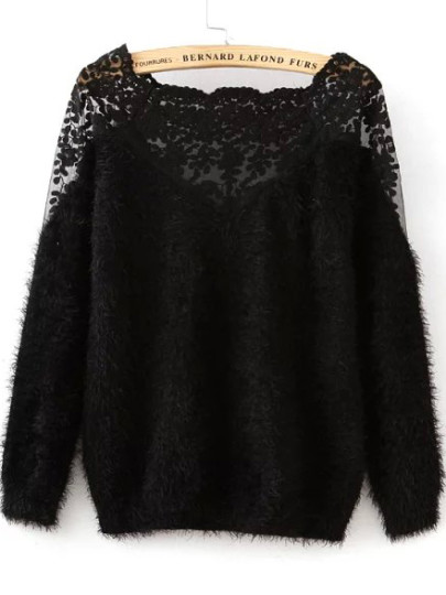 jersey encaje encaje-negro