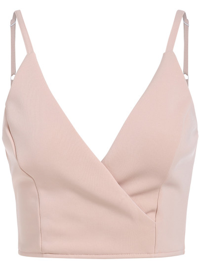 Khaki Slip V Neck Cami Top