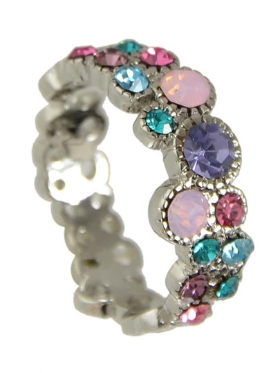 Bracelet orné de strass tendance mode -argenté