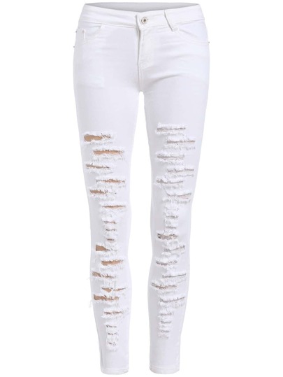Distressed Ankle Jeans