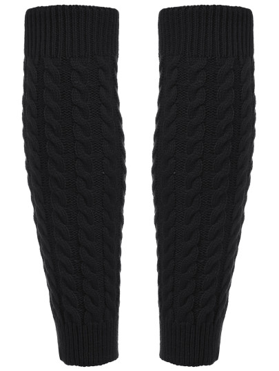 Black Leg Warmers Knitting Crochet Socks