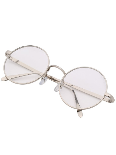 Silver Frame Retro Round Sunglasses