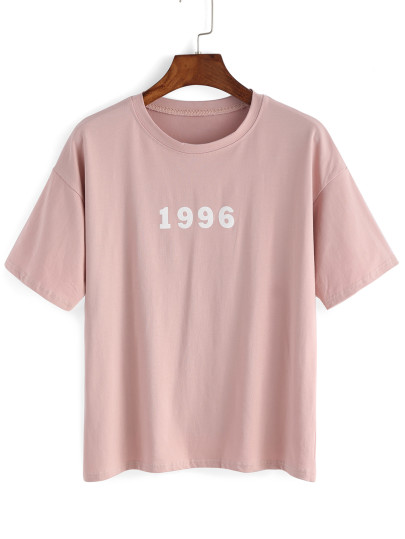 T-Shirt mit Buchstaben Druck