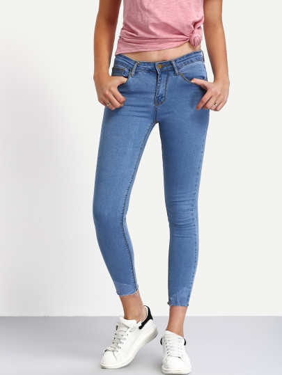 pantalon moulant -bleu clair