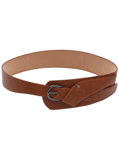 Buckled Brown Wrap Belt