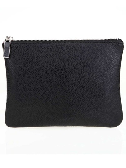 Embossed Black Makeup Bag