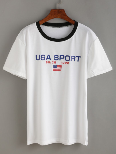 Camiseta bandera americana