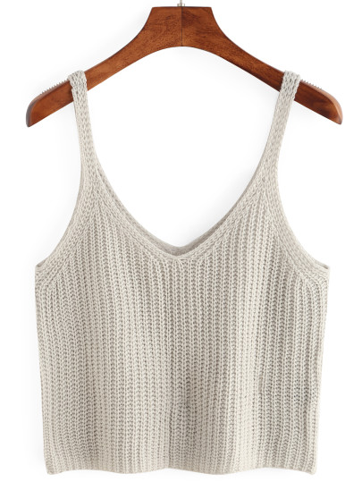 Tank Top Crop de punto