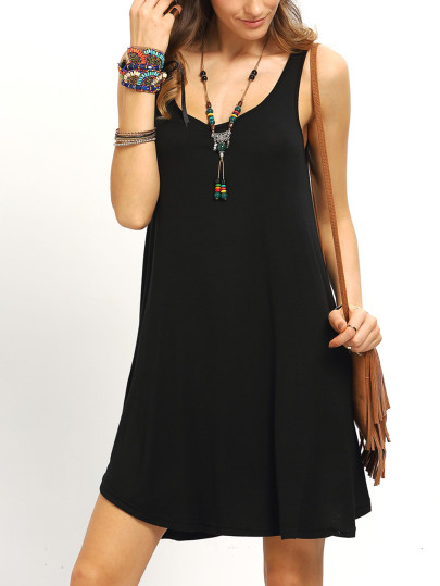robe sans manche -Noir