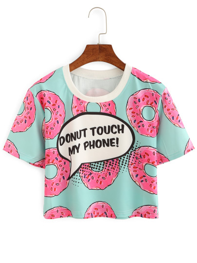 T-shirt corto con stampa
