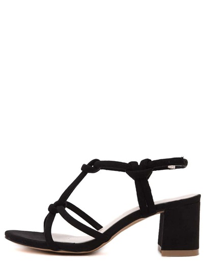 sandale bout ouvert - Noir