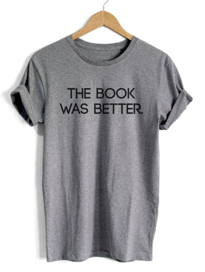 Camiseta letra estampada slub
