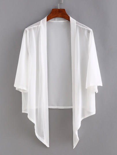 Cardigan en mousseline asymétrique