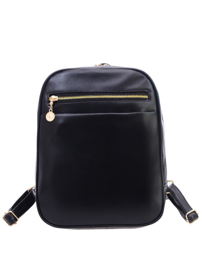 Mochila de cuero sintético -negro