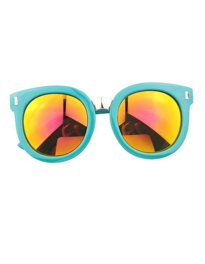Green Round Large Sunglasses