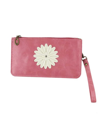Cartera pequeña pu cuero -rosa