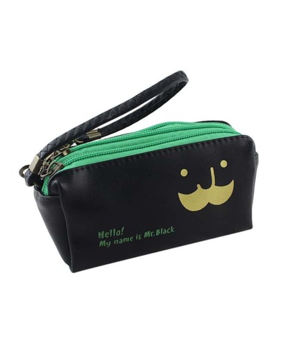 Bolso pu cuero casual - negro