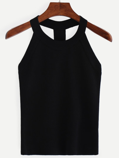 Top tejido sisa racerback -negro