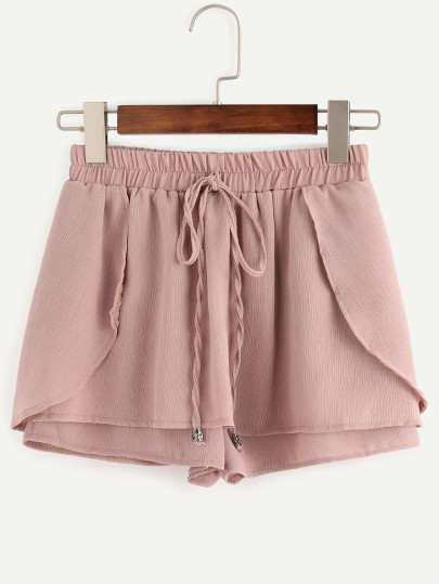 Short avec lien de serrage - rose