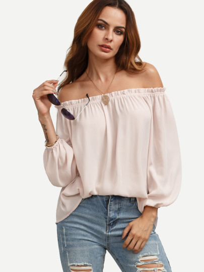 Off-The-Shoulder Bishop Sleeve Top
