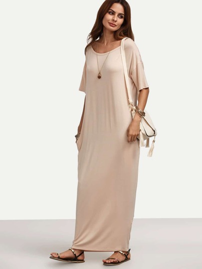 Robe longue manche courte avec poches