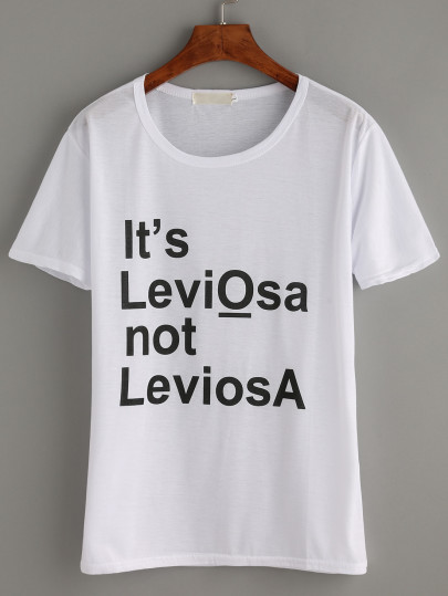 T-shirt motif lettres - blanc