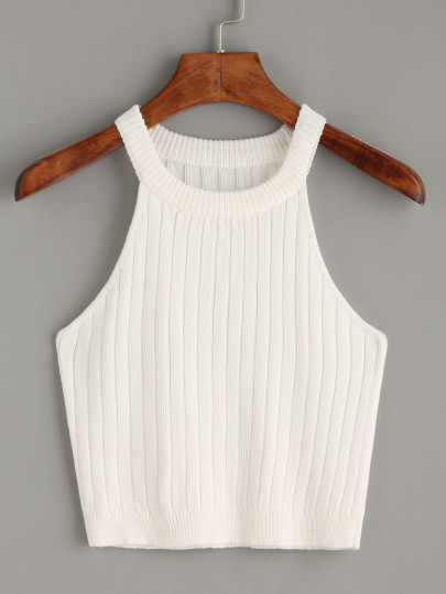 Top tejido tank -blanco