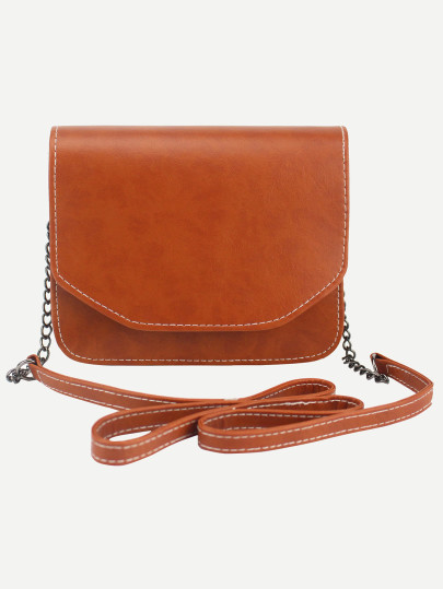 Sac cartable en bandoulière similicuir - marron clair
