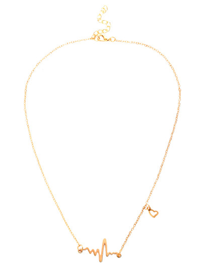 Collier à chaîne avec ornement de l'électrocardiogramme